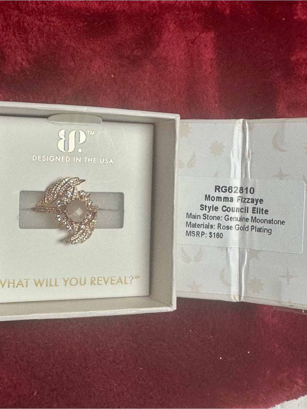 Rose Gold Moonstone Ring - Designed in the USA